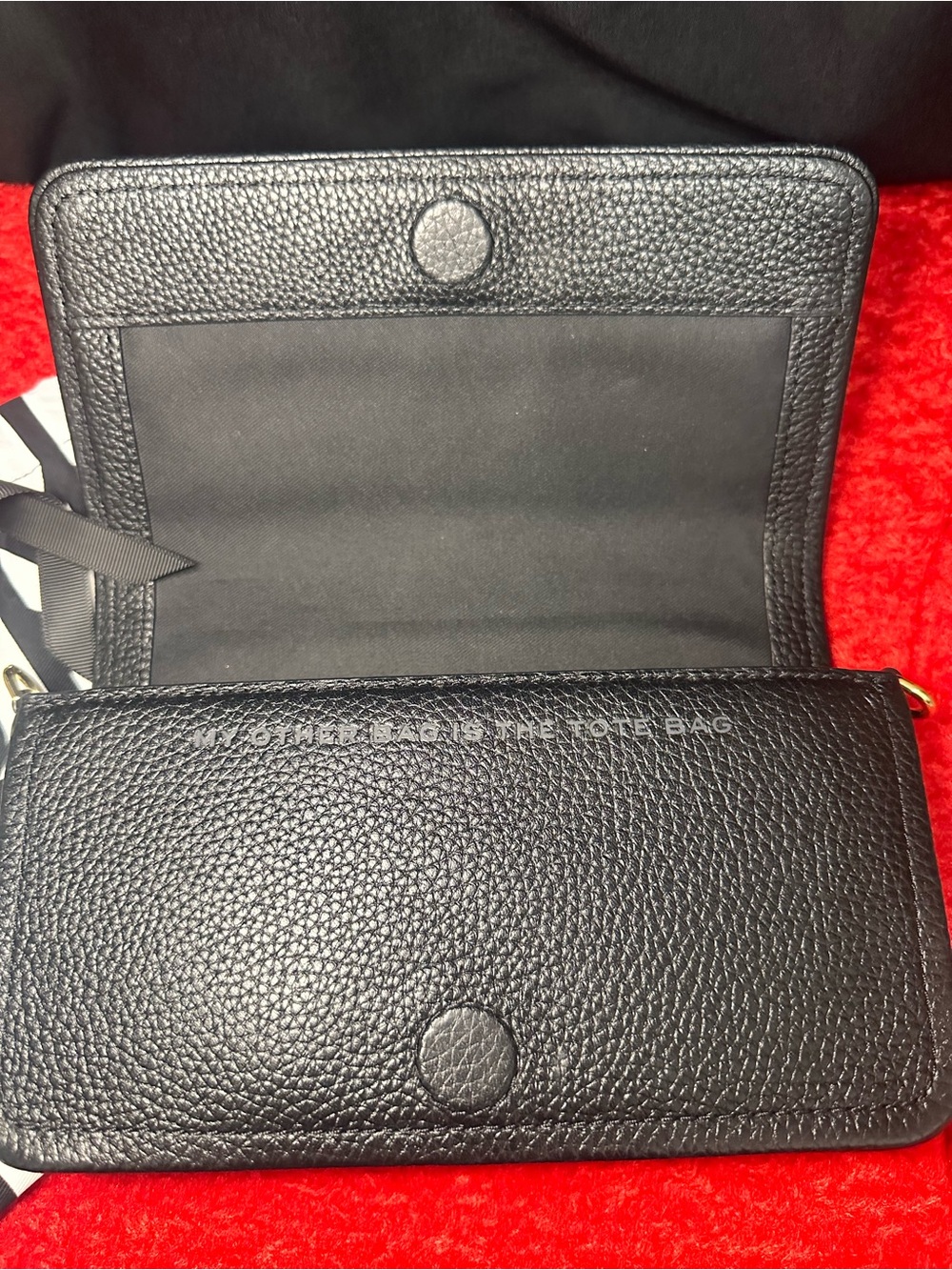 Marc Jacobs Black Pebbled Leather 'The Mini Bag' Wallet Crossbody - Picture 2 of 9